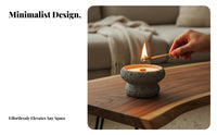 Cement Candle Holder, Meteorite Design, Scented Container, Minimalist Decor, Romantic Ambience