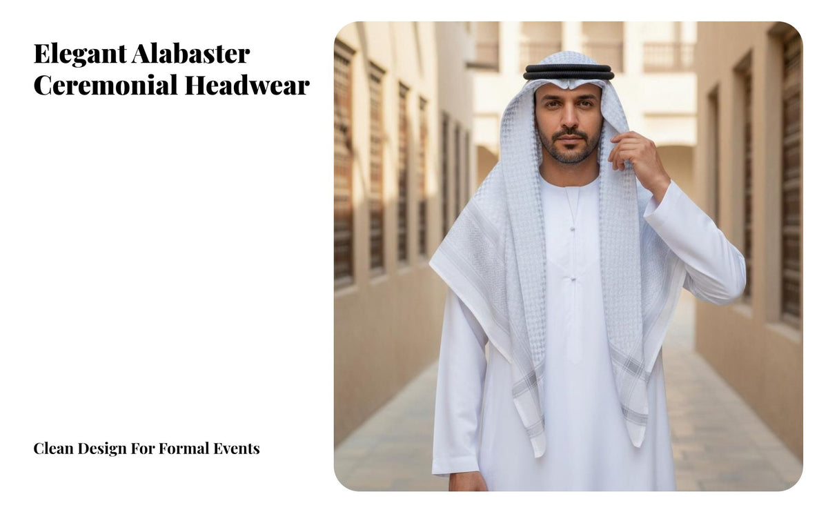 Dubai Style Men's Headscarf, Arabian Turban, Prayer Cap, Emirati Headband, Traditional Accessory