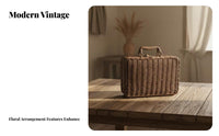 Rattan-Look Handheld Gift Box, Storage Basket, Handmade, Modern, Decorative, Multi-Scene Use