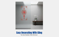 Year of the Horse Wall Sticker, Fu Character & Knot, Glass Door, Living Room, Balcony