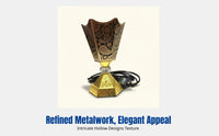 Incense Burner, Electric Metal Censer, Middle Eastern Hexagonal Design, Home Fragrance, Decorative