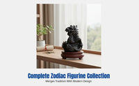 Black Crystal Zodiac Figurine, 12 Animal Crystal Decor, Feng Shui Wealth