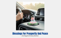 Cute Buddha Resin Figurine, Fortune Decor, Desktop, Car, New Year Blessing