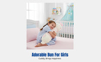 Kids Hugging Pillow, Plush Bunny, Premium Material, Girls, Soft Cartoon Sleep Buddy