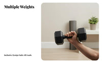 Hex Dumbbell, Home Fitness Equipment, PVC Coated, Non-Roll Design, For Men, Women, Kids