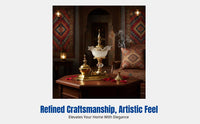 Luxury Crystal Incense Burner, Arabic Style Metal Aromatherapy Holder, Home Decor, Random Color