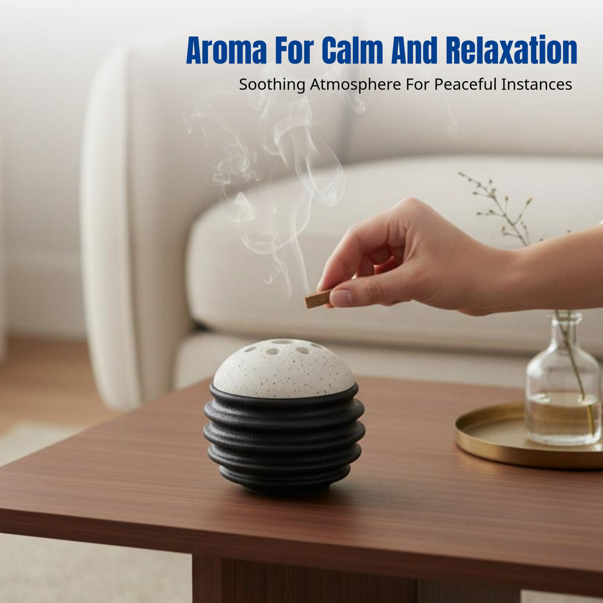 Modern Creative Multi-Hole Hexagonal Spherical Incense Burner, Home Decor, Event, Handheld
