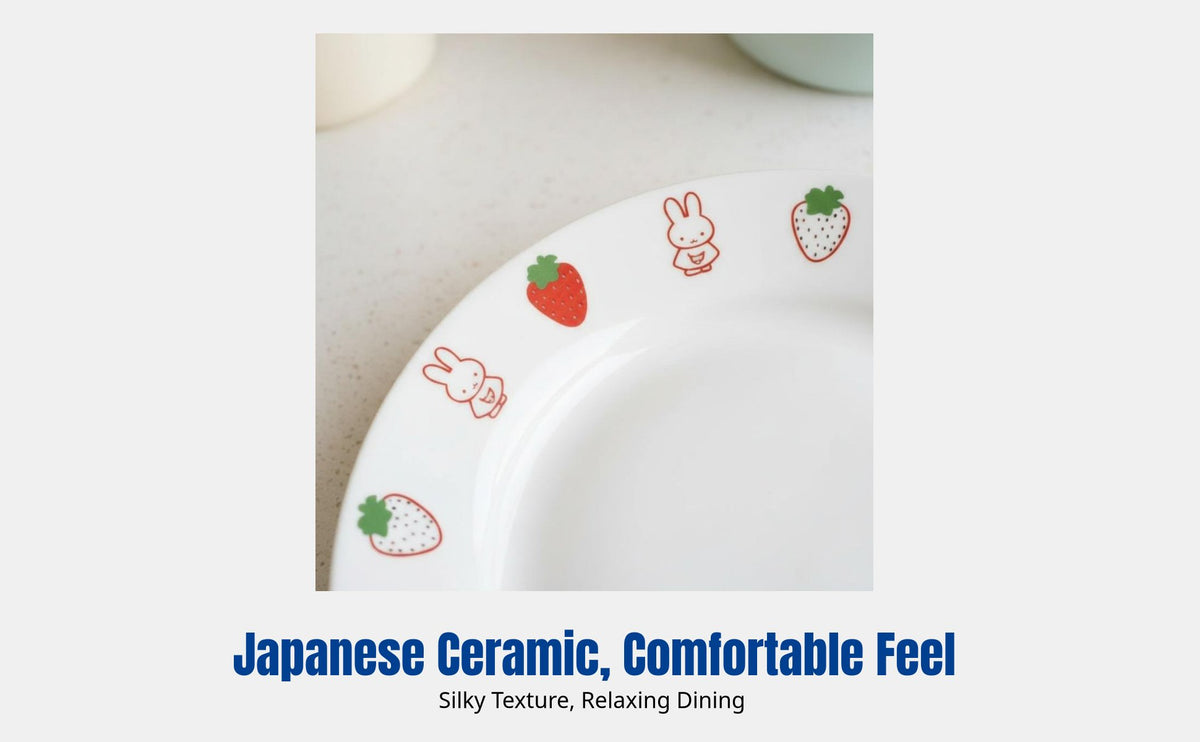 Strawberry Hare Series Japanese Ceramic Dinnerware, Cute Cartoon Plate, Ramen Bowl, Rice Spoon for Home