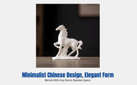 Ceramic Zodiac Horse Figurine, Minimalist Home, Office, Mini Landscape