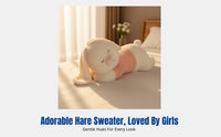 Sweater Bunny Plush Pillow, Adorable Rabbit Doll, Girls' Bedroom Sleep Toy, Valentine Gift