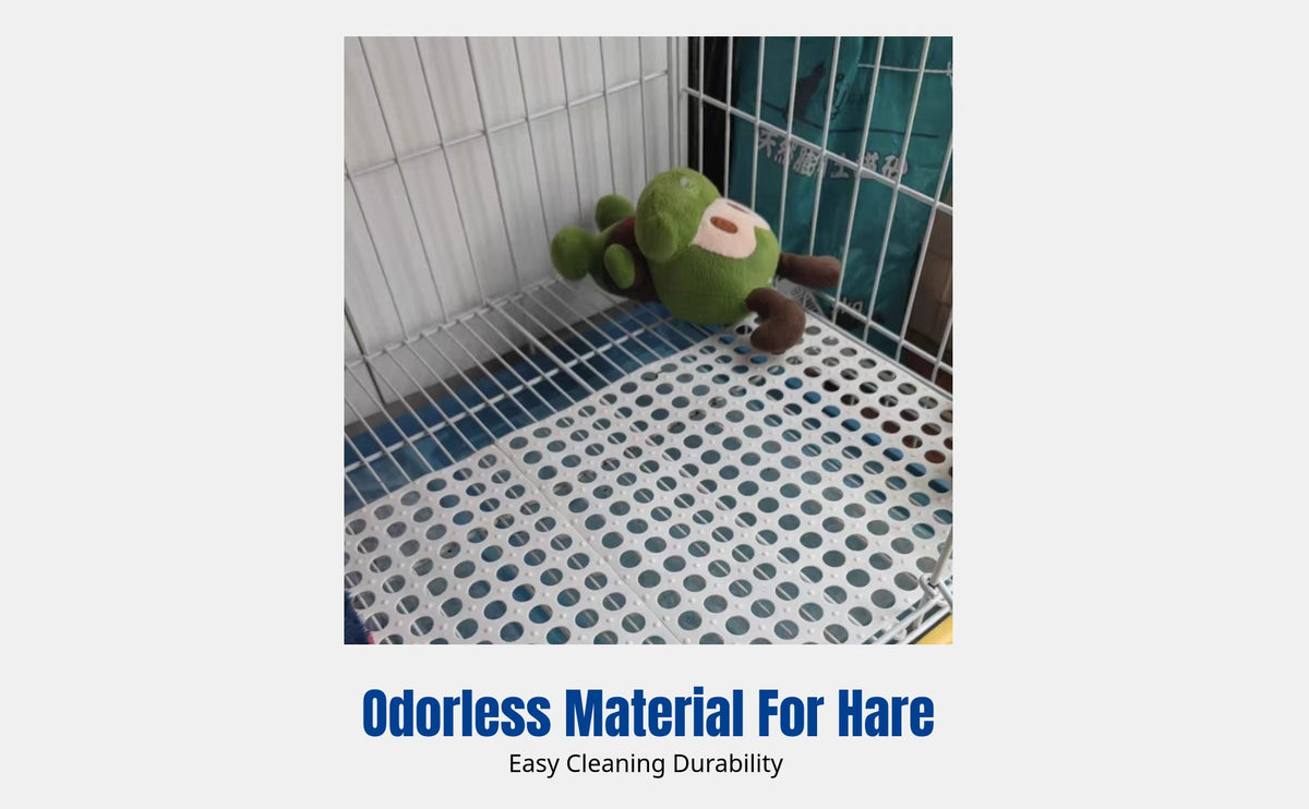 Pet Rabbit Foot Pad, Chew-Resistant Mesh Mat, Non-Stick Enclosure Liner, Soft Bedding for Dwarf Rabbits, Easy to Clean