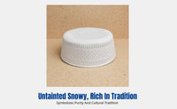 Hui Flat Top Hat, Large Men's Cap, Cream, Geometric Pattern, Relaxed Design