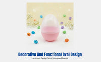 Easter Oval Storage Box, Openable Dinosaur Egg Organizer with Handle, Cartoon Makeup Holder, 25cm