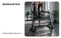 Steel 3-Tier Dumbbell Storage Rack, Adjustable Home Gym Equipment Stand, Hex Dumbbell Organizer for Fitness Studio