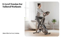 Home Exercise Bike, quiet Magnetic braking, Foldable Upright Indoor Cycling Equipment