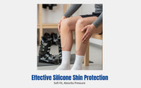 Ski Shin Guard, Silicone Protective Pad, Knee & Elbow Support, Anti-Abrasion Pad for Leg & Coccyx