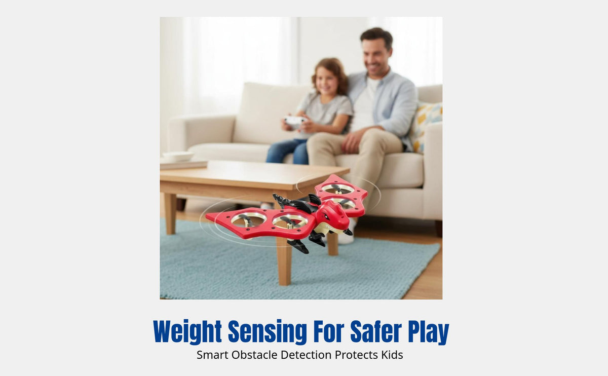 V48 Dinosaur Quadcopter Drone, motion-sensing Obstacle Avoidance, Foam Toy
