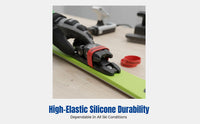 Ski Board Holder Strap, Dual Board Rubber Loop, Anti-Slip Fixing Band for Winter Sled, Elastic Silicone Accessory