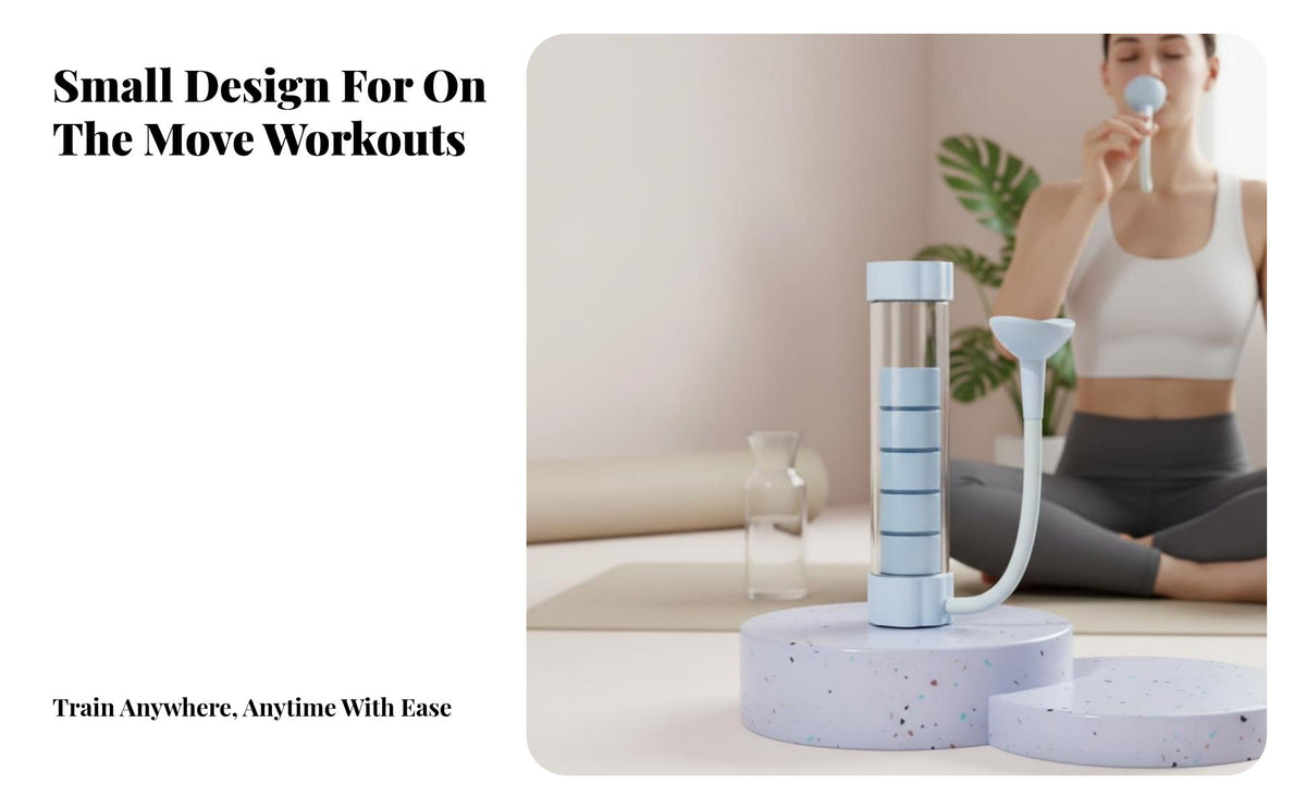 Abdominal breathing trainer for lung exercise