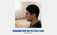 Men's Knitted Kufi Cap, Breathable, Thin, Arab Style, Adjustable, Geometric Pattern