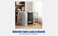 Dog Crate Cover, Double-Layer Thickened, Waterproof Windproof Insulated, Pet Enclosure Protective Cover for Outdoor Use