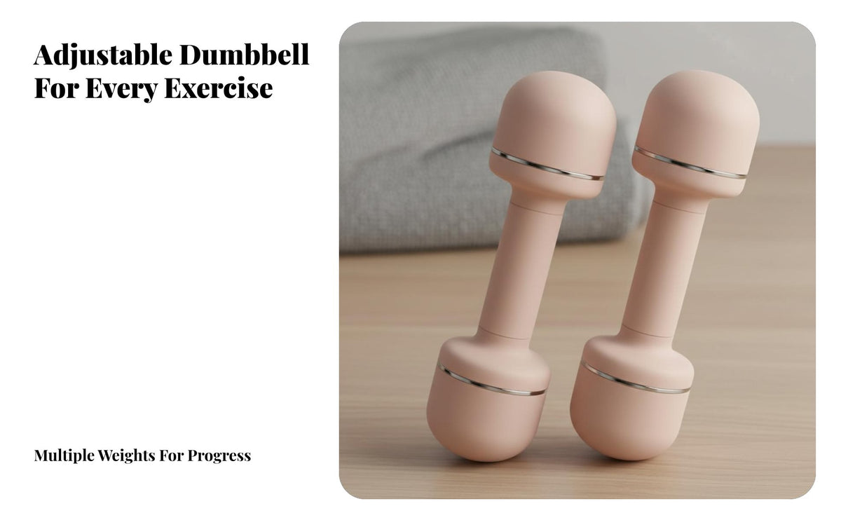 Adjustable Dumbbells for Women, Home Fitness Equipment, Smart upper limb Training, space-saving Design