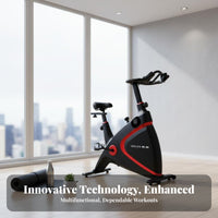 Indoor Exercise Bike, Home Fitness Equipment, Quiet Upright Cycling, Ergonomic Adjustable Seat
