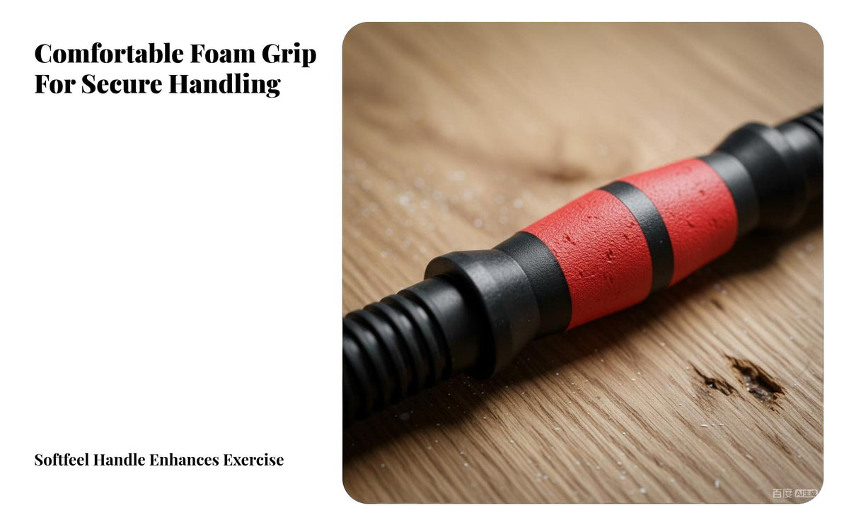 Dumbbell Bar, Foam Handle, Nut Connector, Adjustable, Home Gym