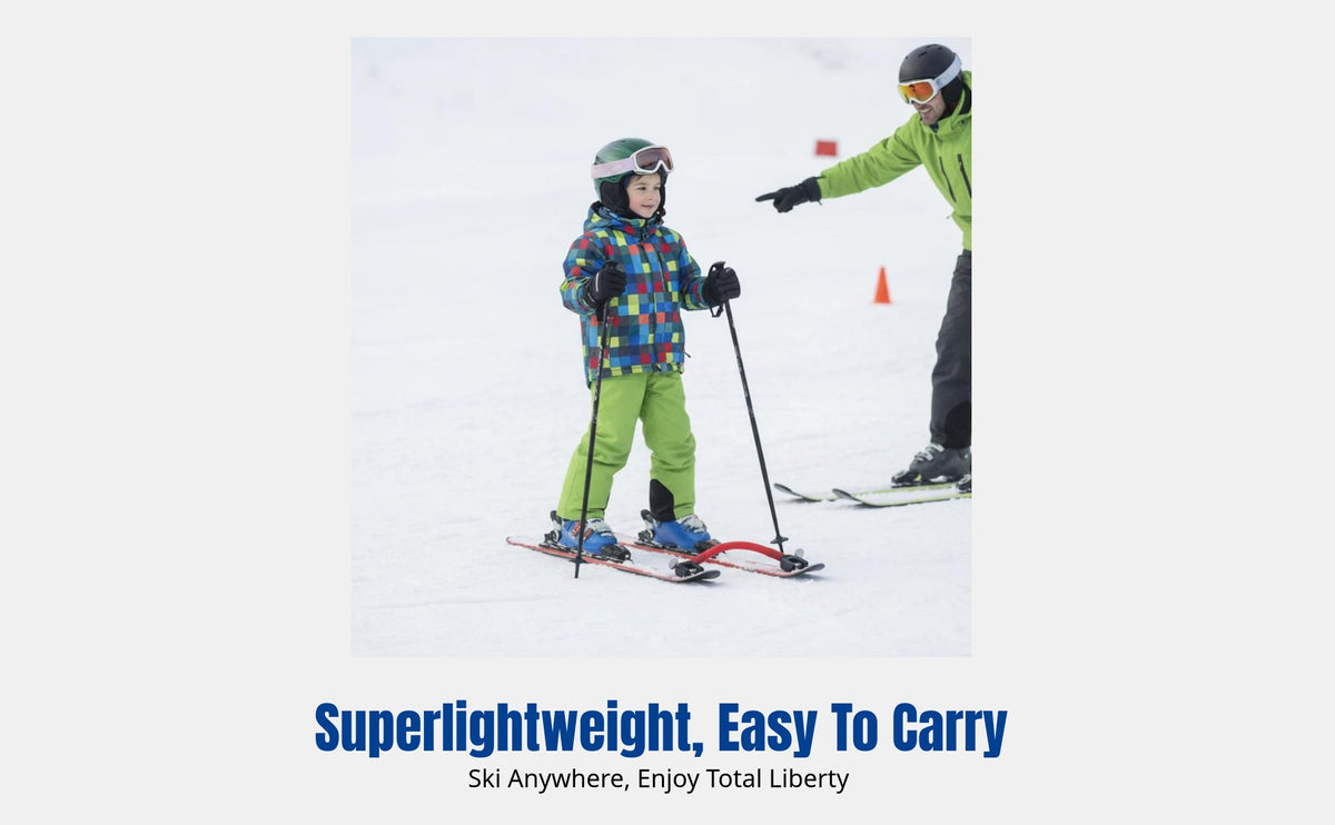 Ski Board Connector, Kids Twin Board Safety Aid, Adjustable Balance Fastener, Lightweight, Random Color, Beginner Ski Gear