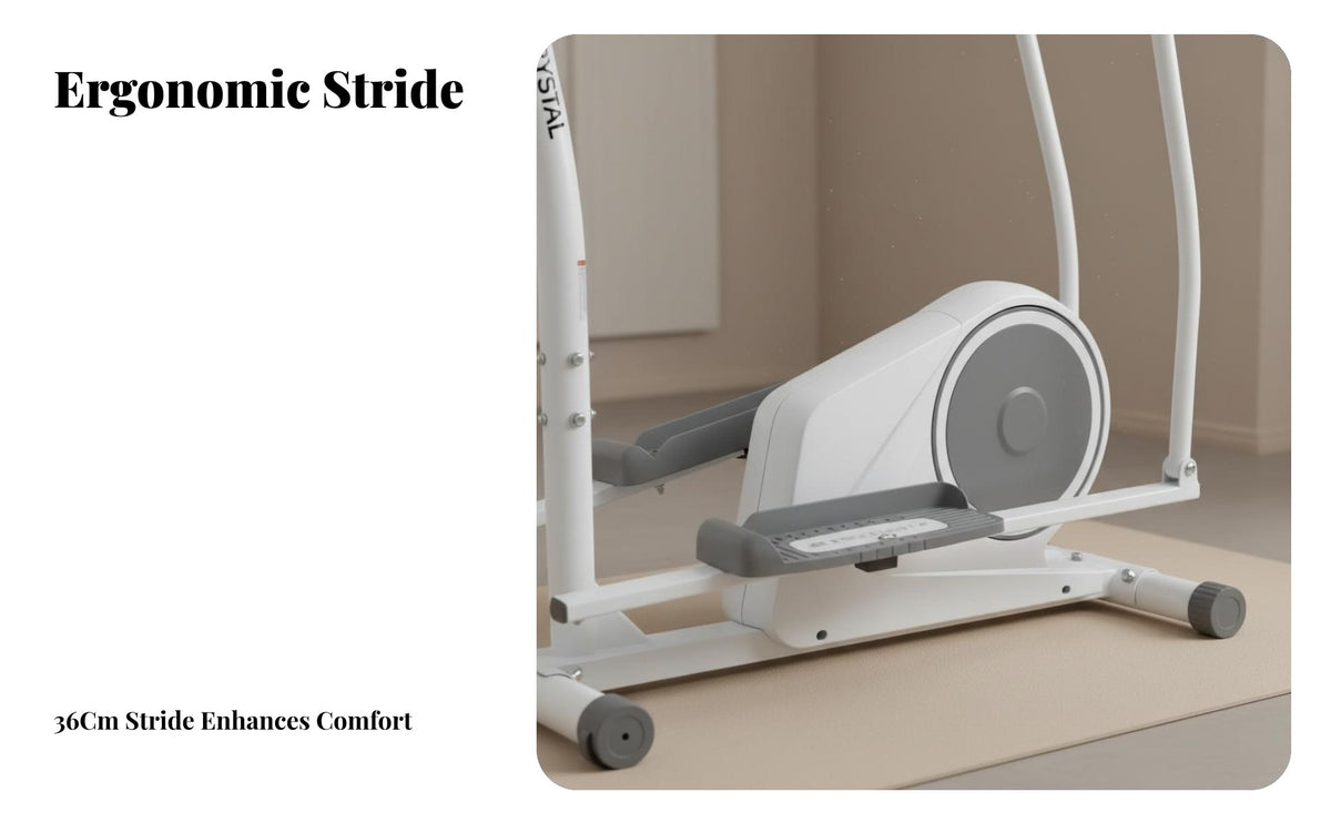Elliptical Machine, quiet Magnetic Control, Home Fitness Bike, Indoor Stepper, Multi-Function, alabaster