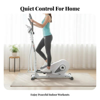 Elliptical Machine, quiet Magnetic Control, Home Fitness Bike, Indoor Stepper, Multi-Function, alabaster