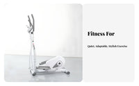 Elliptical Machine, quiet Magnetic Control, Home Fitness Bike, Indoor Stepper, Multi-Function, alabaster
