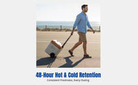 Insulated Cooler Box, Wheeled, Portable Ice Chest, Outdoor, Camping, Fishing