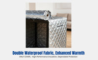 Winter Thickened Pet Enclosure Cover, Waterproof Windproof Insulated Cover for Dog Cat Parrot, Indoor Outdoor Use