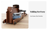 Home Water Resistance Rowing Machine, Foldable Fitness Equipment, Manual Pump, Indoor Exercise, Brown, Full Body Strength