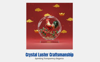 Crystal Decor Sculpture, Zodiac Rooster, Living Room Desktop, Prosperity, Auspicious Gift