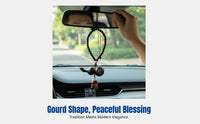Ebony Wood Gourd Car Hanging, Auspicious Blessing, Muslim Mirror Decoration
