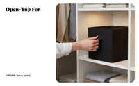 Fabric Storage Box, Foldable Open-Top Organizer, Dustproof Cube for Clothes, Underwear, Socks, Bedroom