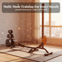 Foldable Dumbbell Rowing Machine, Home Gym Equipment, Adjustable Weight, Multifunctional, Calorie-Burning