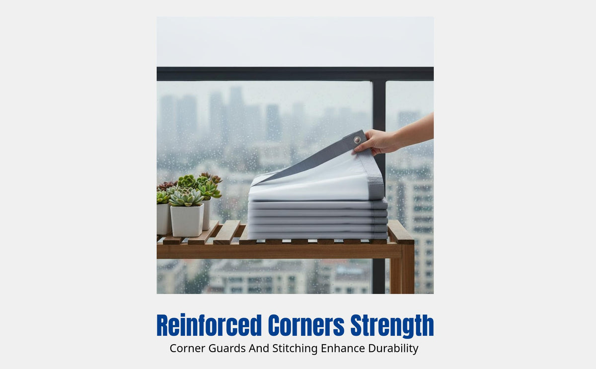 Waterproof Tarp, Transparent Rain Cover, Windproof Insulation Film, Thickened PE Sheet for Balcony, Outdoor, Greenhouse Care
