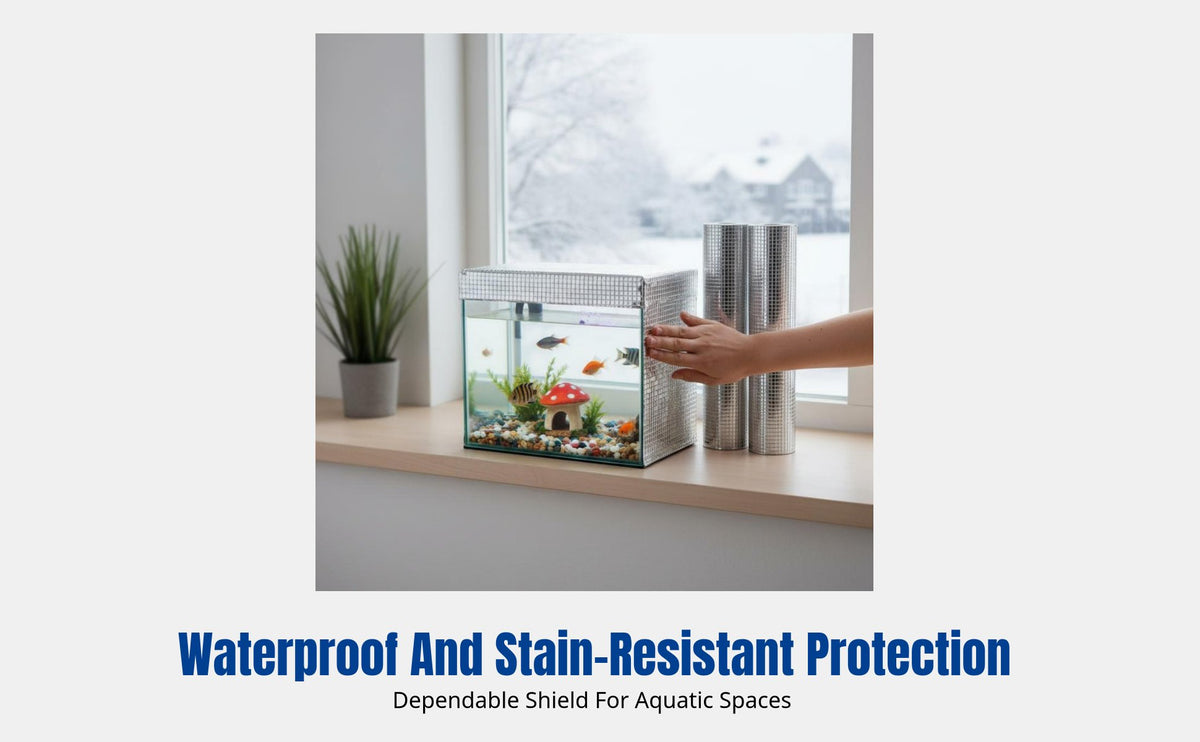 Aquatic Habitat Insulation, Double-Sided Aluminum Foil, Anti-Freeze, Thickened Thermal Cover for Fish Tank, Indoor Winter Use