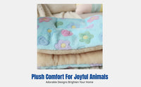 Pet Bed Mat for Bunnies, Thick Warm Blanket, Indoor Winter Bedding, Cute Pattern