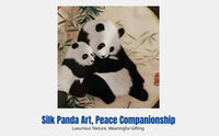 Double-Sided Shu Embroidery Panda Decor, Handmade Silk Art, Chinese Traditional Gift, Premium Souvenir for Overseas Guests