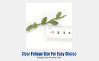 Fabric Foliage Cake Border, Artificial Leaves, Crisp Green, Birthday Cake Decoration
