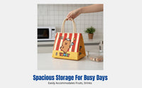 Capybara Lunch Bag, Cute Insulated Bento Tote, Large Capacity, Handheld, For Office Workers, Students