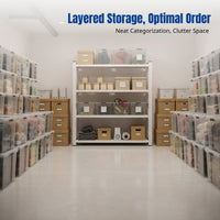 Multi-Tier Metal Storage Rack, Wall-Mounted Organizer for Home, Garage, Warehouse, Basement