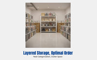 Multi-Tier Metal Storage Rack, Wall-Mounted Organizer for Home, Garage, Warehouse, Basement