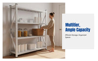 Multi-Tier Metal Storage Rack, Wall-Mounted Organizer for Home, Garage, Warehouse, Basement