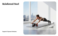 Ab Wheel, Automatic Return, 4-Wheel Ab Trainer, Home Fitness Equipment, Quiet Double Bearings, Core Workout for Men & Women
