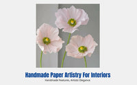 Giant Paper Flower, Handmade Decorative Floral, Glass Pane Display, Event Arrangement, Commercial Decor